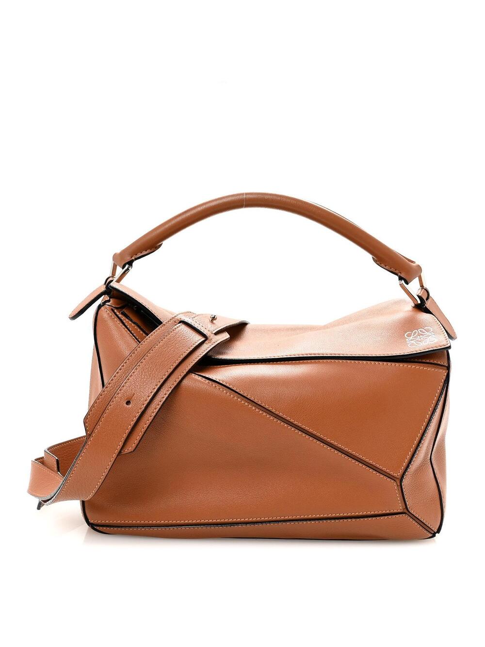 Loewe Calfskin Medium Puzzle Bag Tan #333326L23B